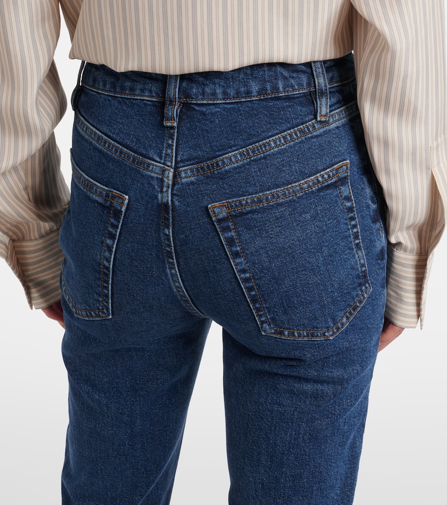 Frame Ruler High-rise Slim Jeans In Blue