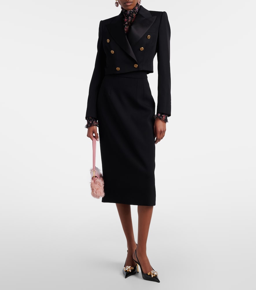 Dolce & Gabbana Wool-blend pencil skirt