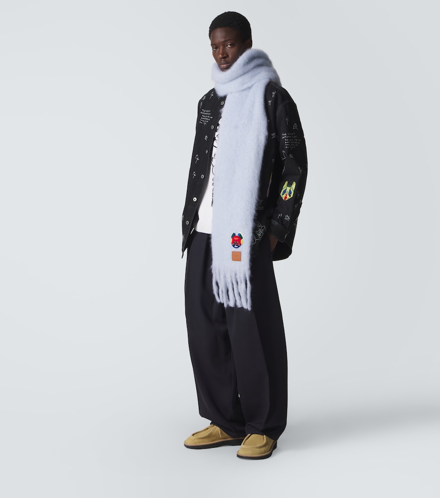  Loewe Loewe Embroidered Mohair And Wool Scarf 