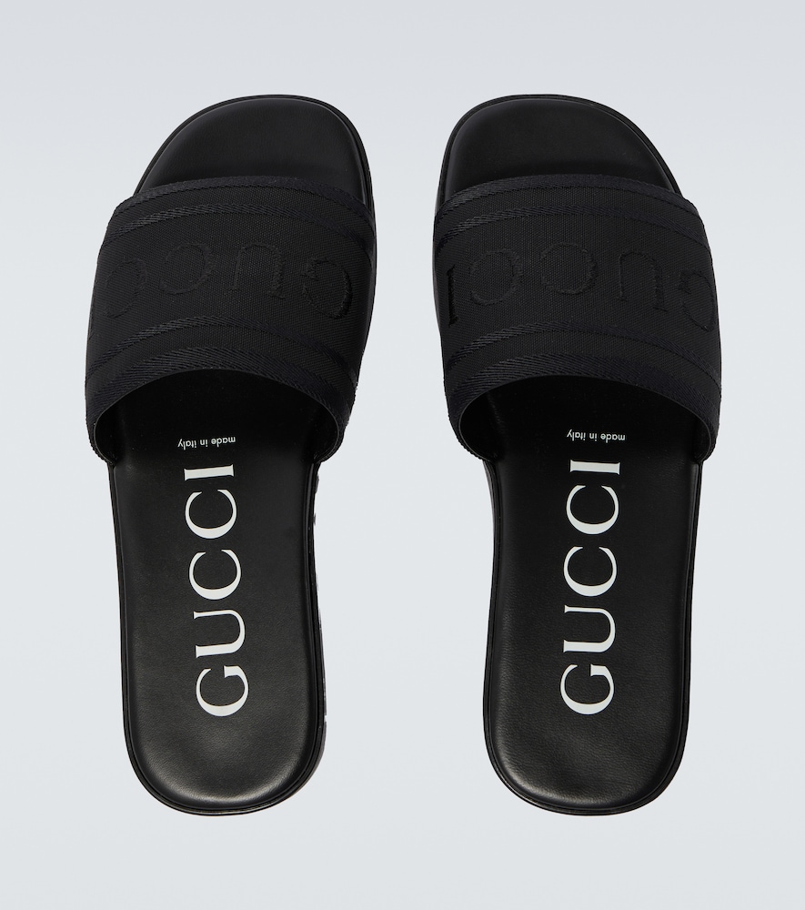  Gucci Gucci Pantoletten Aus Canvas Und Leder 