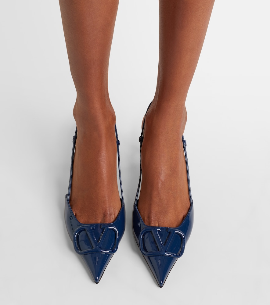Valentino Garavani VLogo 80 patent leather slingback pumps