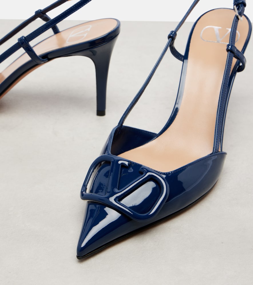  Valentino Garavani Valentino Garavani Slingback-pumps Vlogo 80 Aus Lackleder 