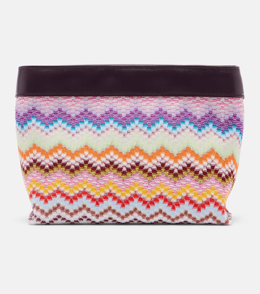 Missoni Zigzag Large leather-trimmed lamé clutch | Thumbnail 6 Missoni Zigzag Large leather-trimmed lamé clutch | Thumbnail 6