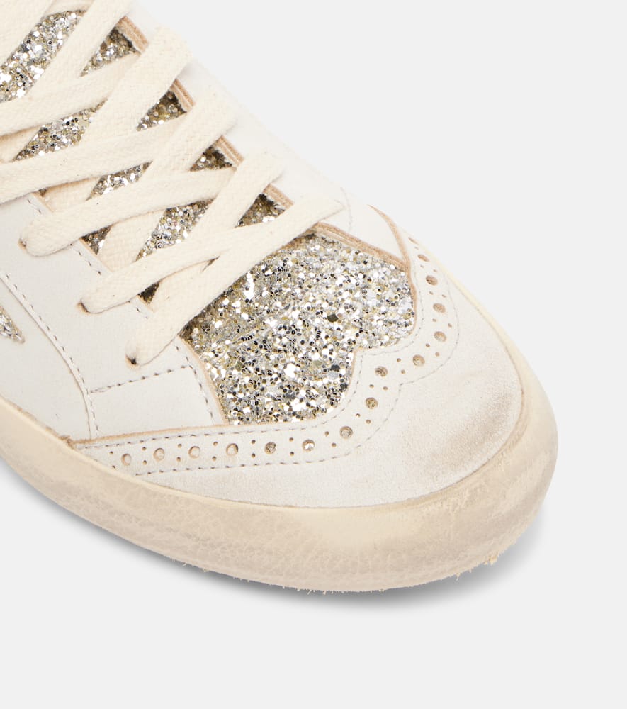 Golden Goose Mid Star Embellished Suede High-top Sneakers In Sand