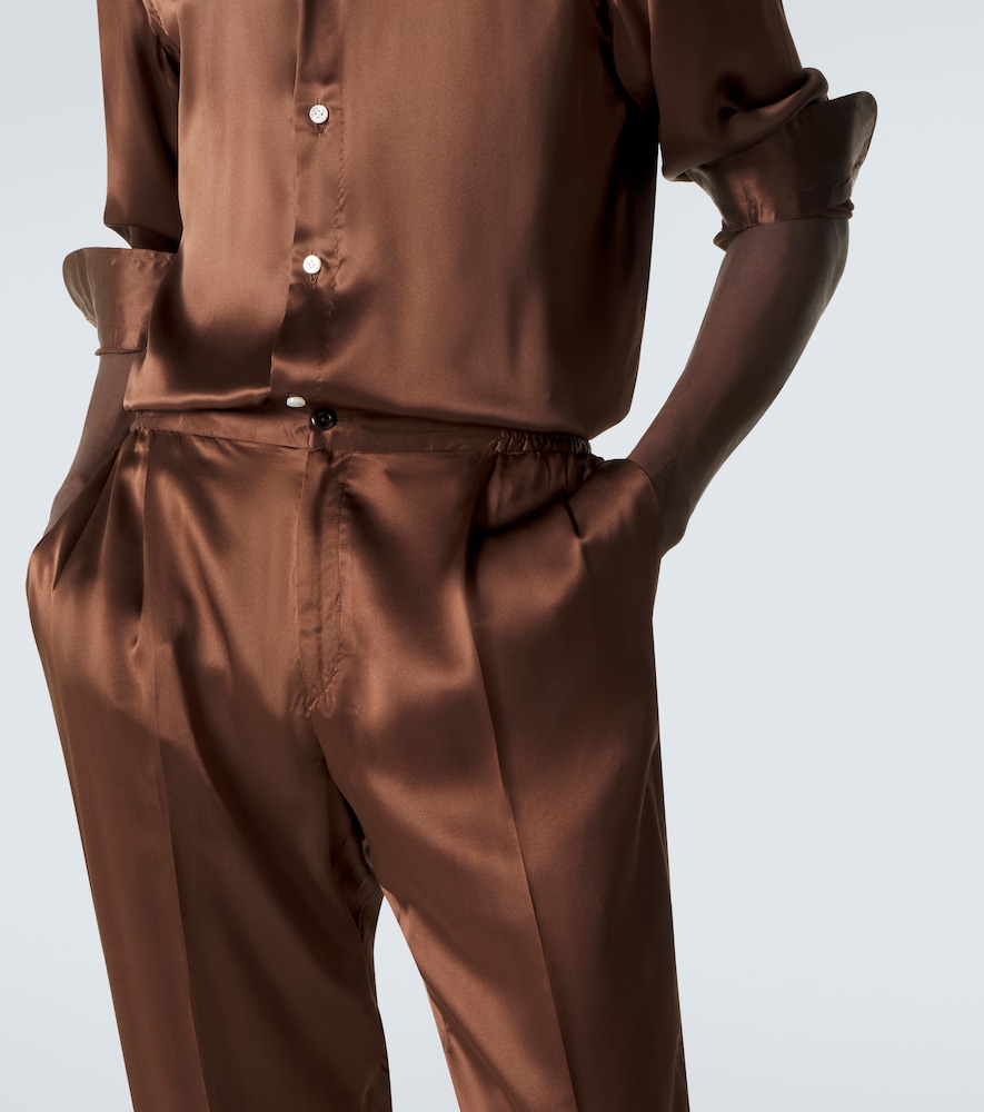  Rubinacci Rubinacci Reversible Silk Straight Pants 