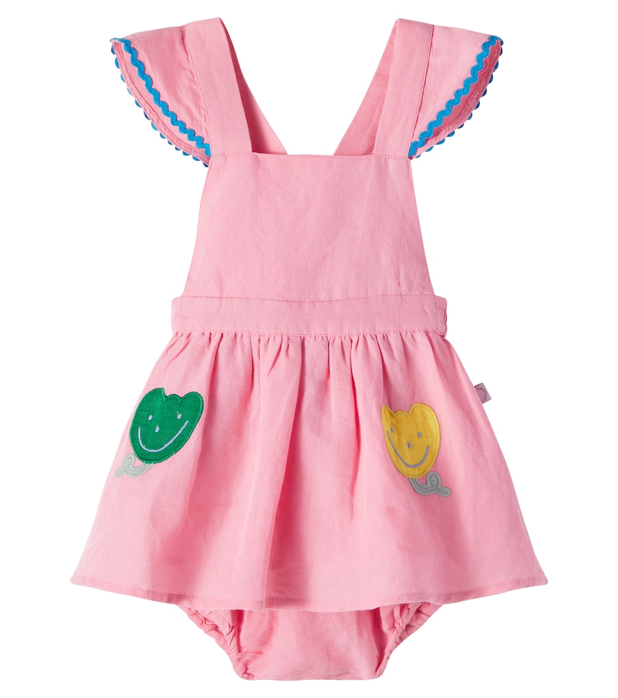 Stella Mccartney Kids Bambino Stella Mccartney Baby - Abito E Culottes In Misto Lino Multicolore M Taglia 12- Mytheresa
