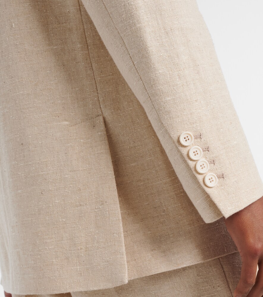  Brunello Cucinelli Brunello Cucinelli Blazer Aus Leinen, Seide Und Hanf 
