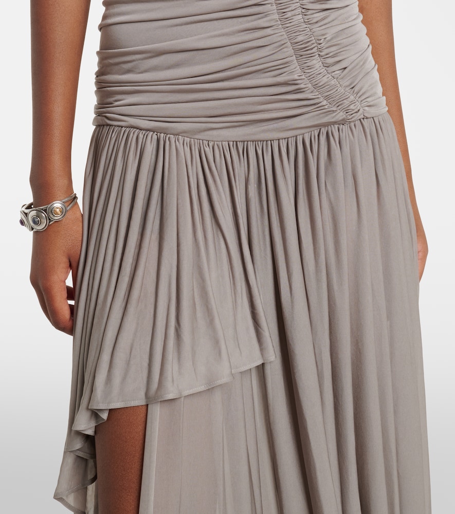  Christopher Esber Christopher Esber Ruched Asymmetric Midi Dress 