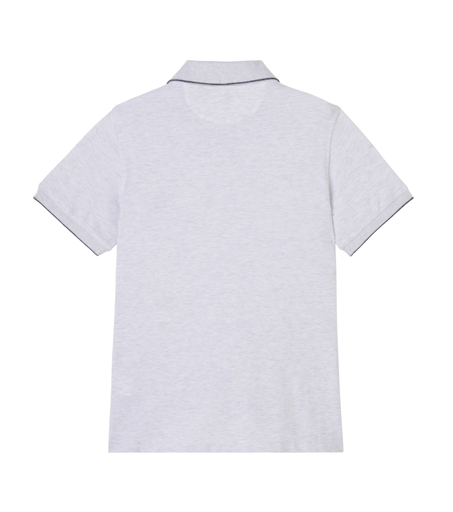  Brunello Cucinelli Kids Brunello Cucinelli Kids Besticktes Polohemd Aus Baumwolle 