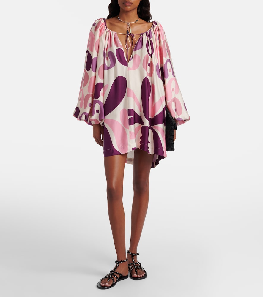 Adriana Degreas Printed satin minidress