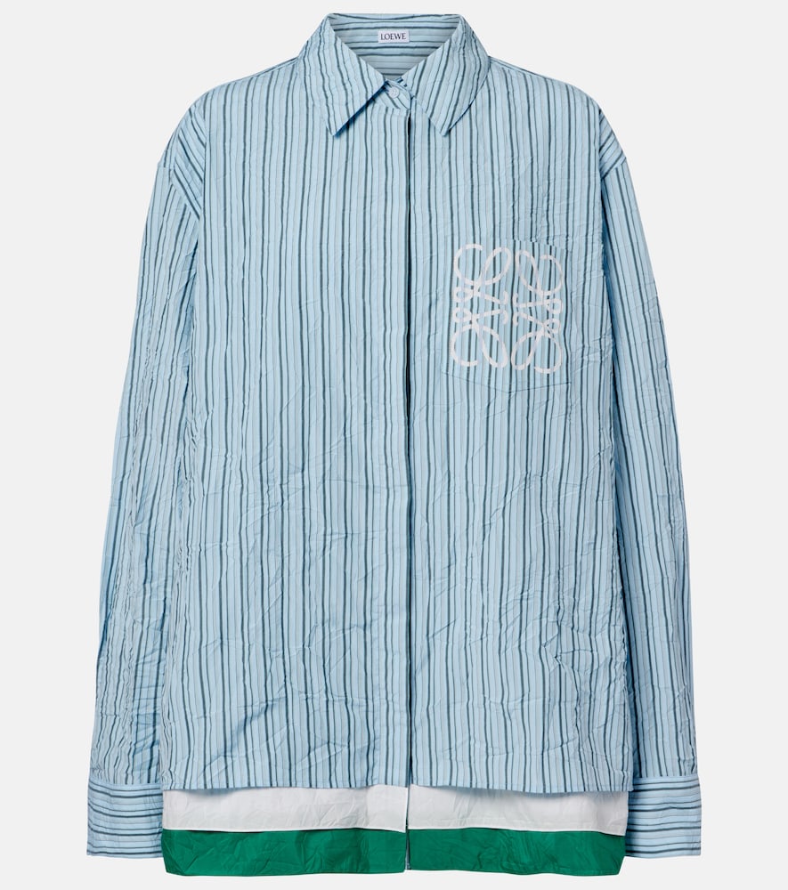 Loewe Anagram cotton-blend poplin shirt
