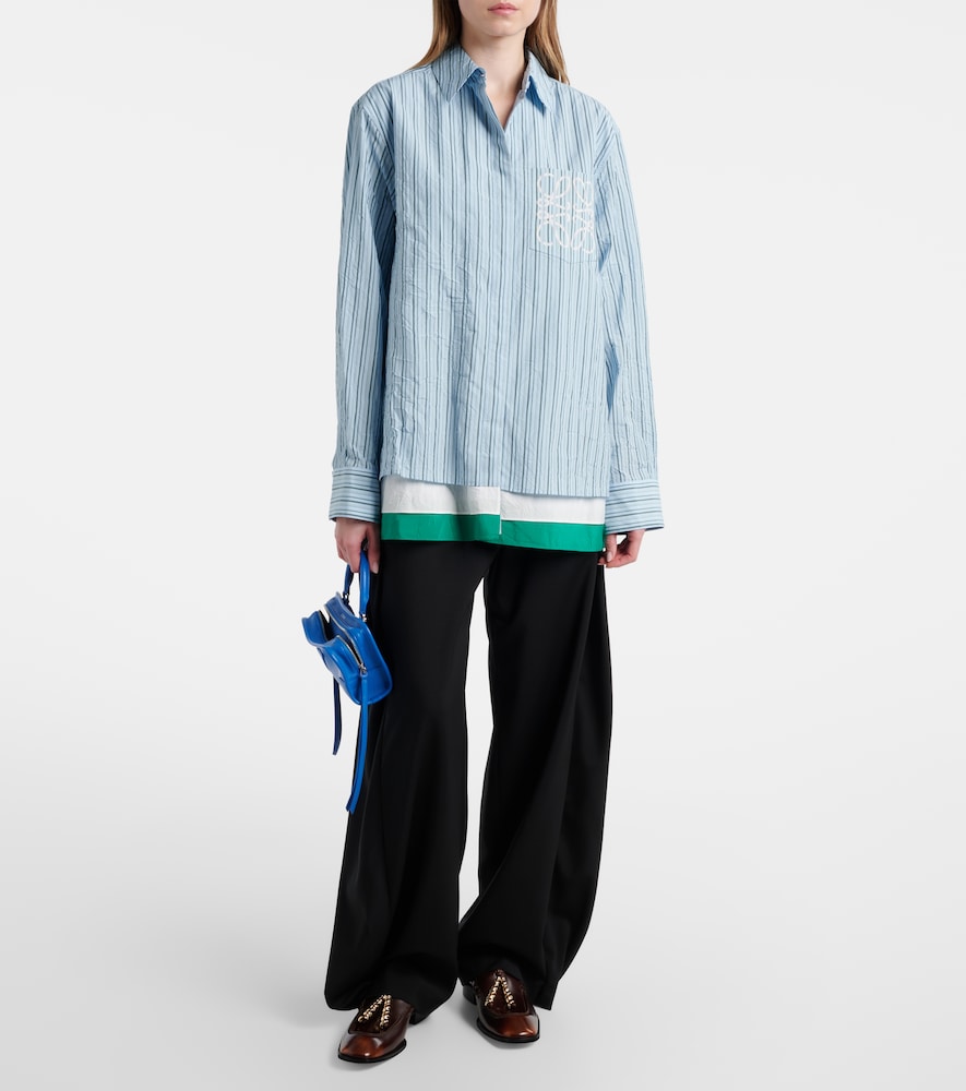 Loewe Anagram cotton-blend poplin shirt