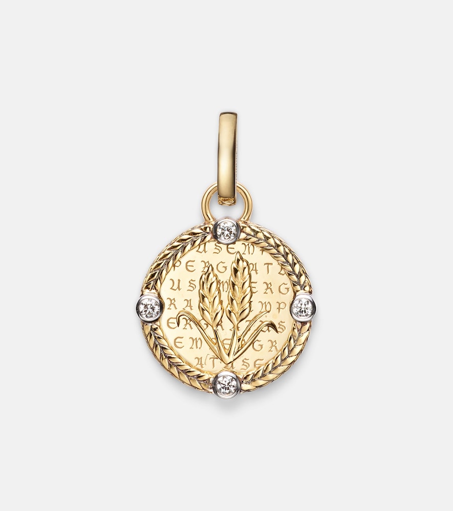 Foundrae Infinite Gratitude 18kt Gold Pendant Necklace With Diamonds