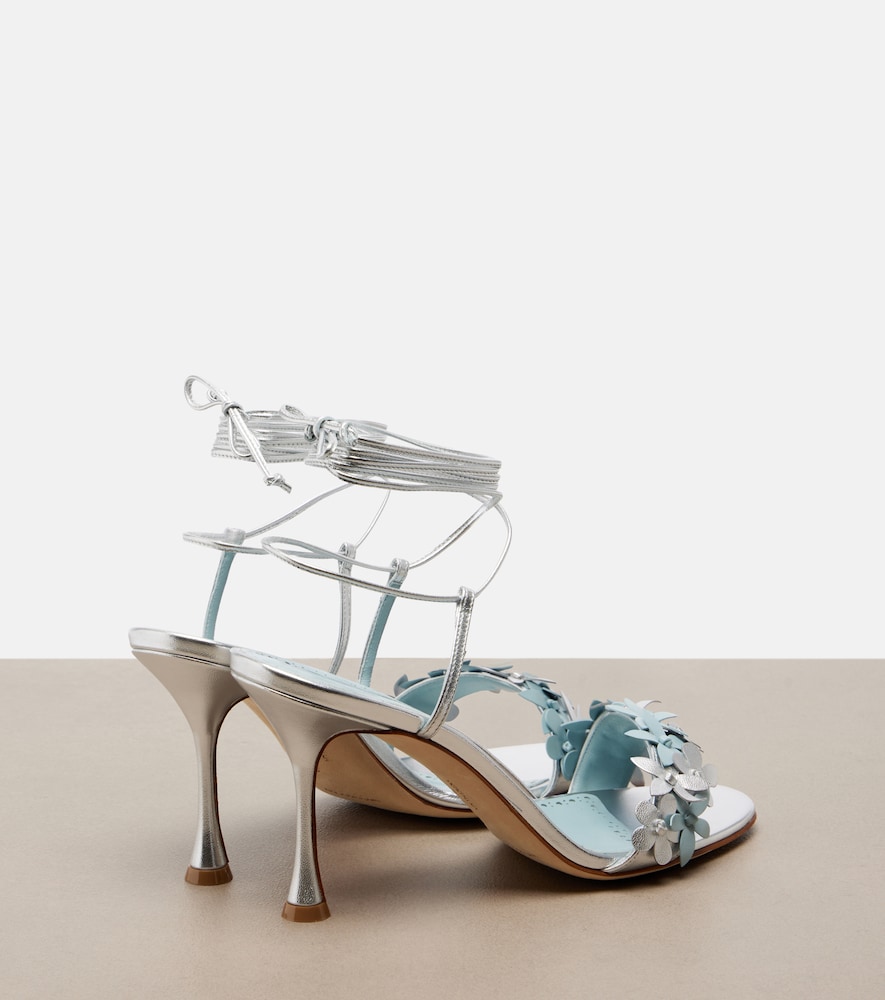 Anista Floral-Appliqué Sandals
