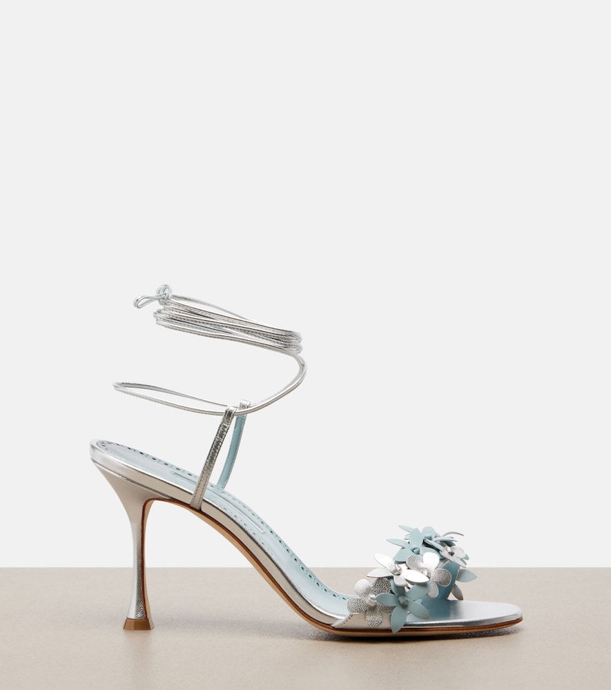 Anista Floral-Appliqué Sandals