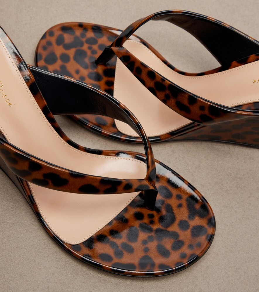  Gianvito Rossi Gianvito Rossi Wedge-sandalen Aus Leder 