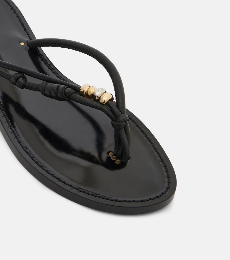  Amanu Amanu Shela Woven Leather Sandals 