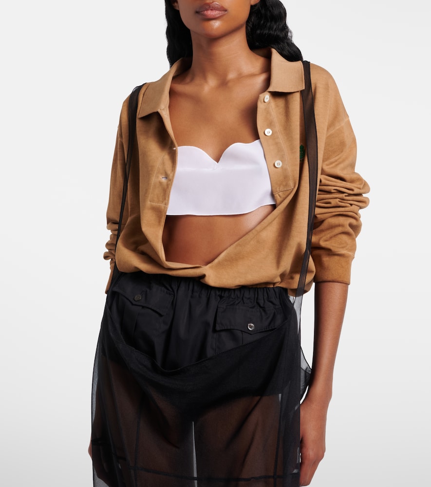 Prada Silk crêpe de chine bra top