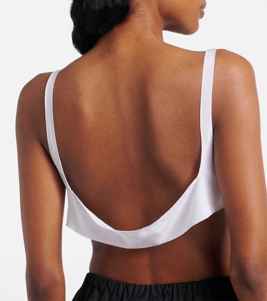  Prada Prada Silk Crepe De Chine Bra Top 
