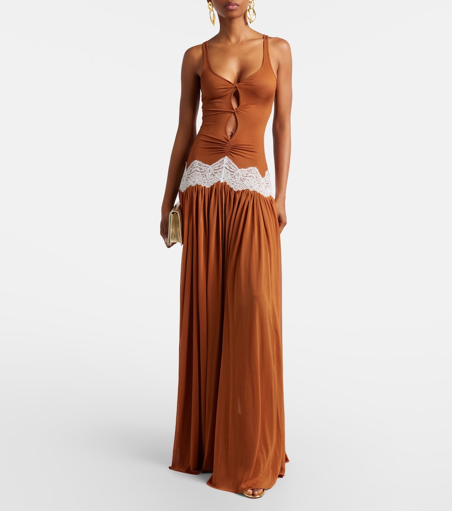 Christopher Esber Cutout lace-trimmed gown