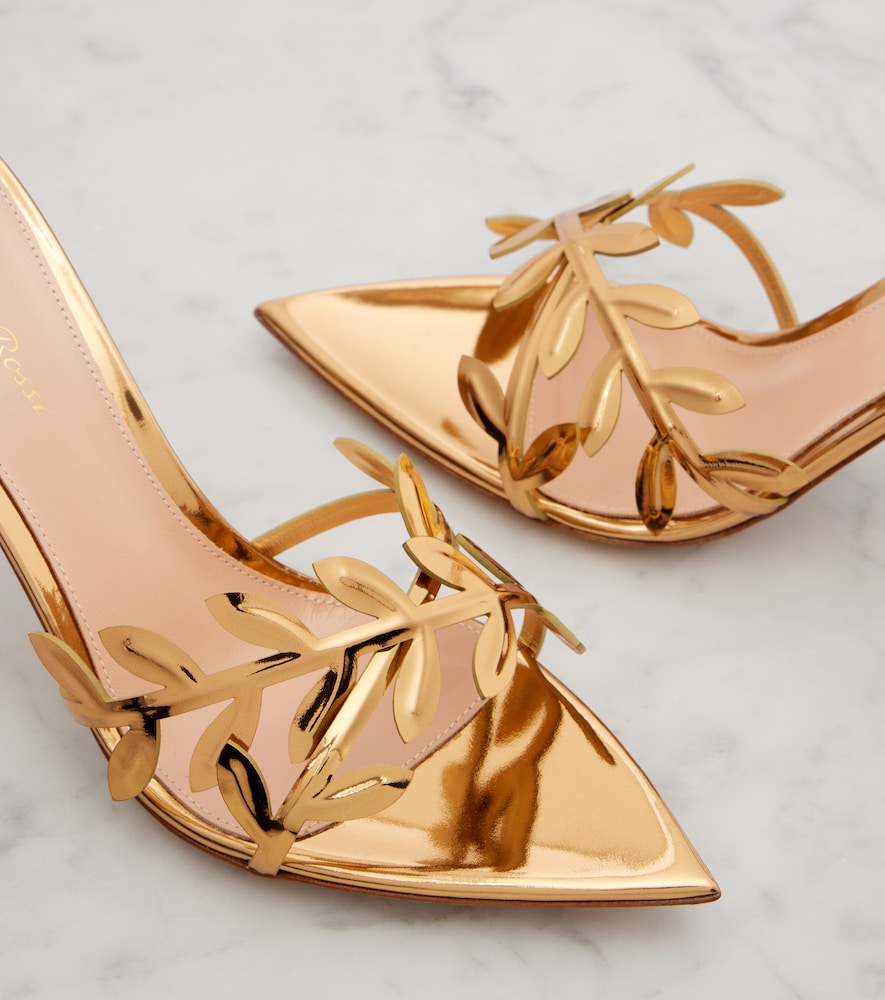  Gianvito Rossi Gianvito Rossi Flavia Mirrored Leather Mules 