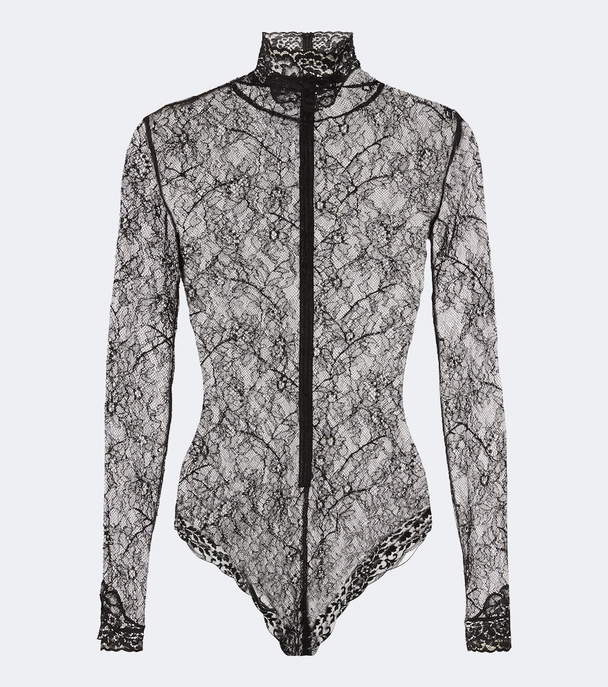 Valentino Lace Bodysuit In Black