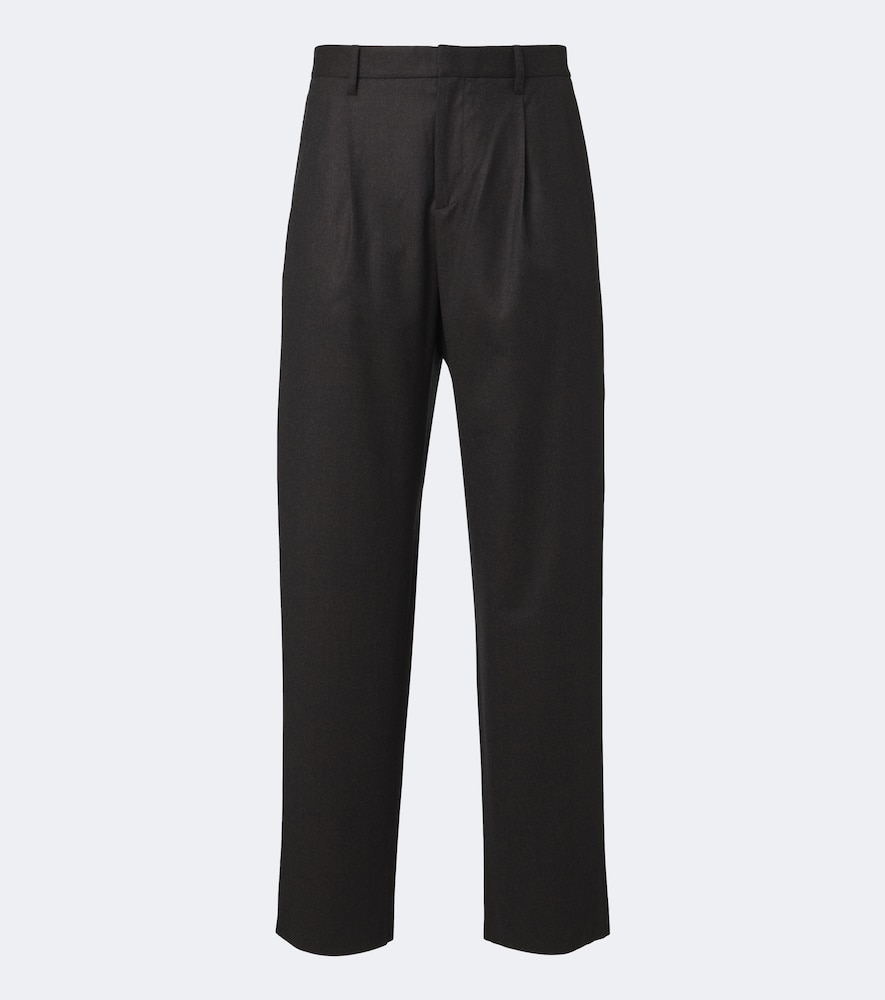 Pantaloni regular in lana plissé