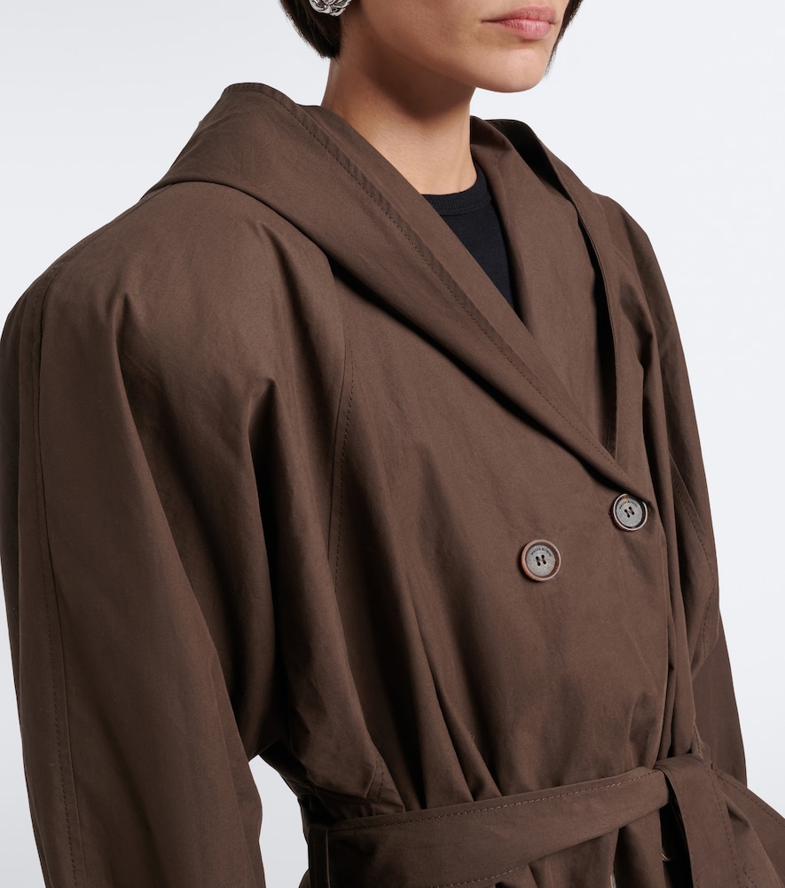 Belted Hooded Cotton Jacket