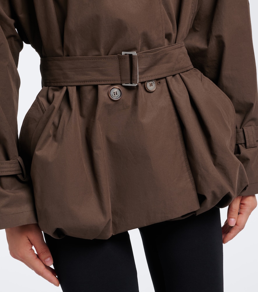 Belted Hooded Cotton Jacket