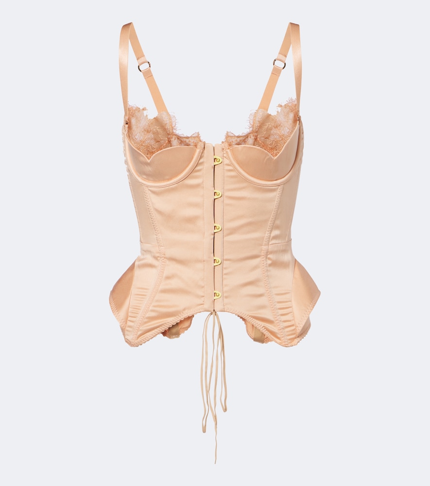 Bustier Darya in misto seta con pizzo