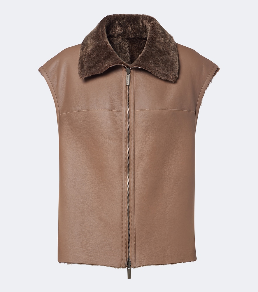 Joseph Gilet Nico rversible en cuir et shearling 2095$