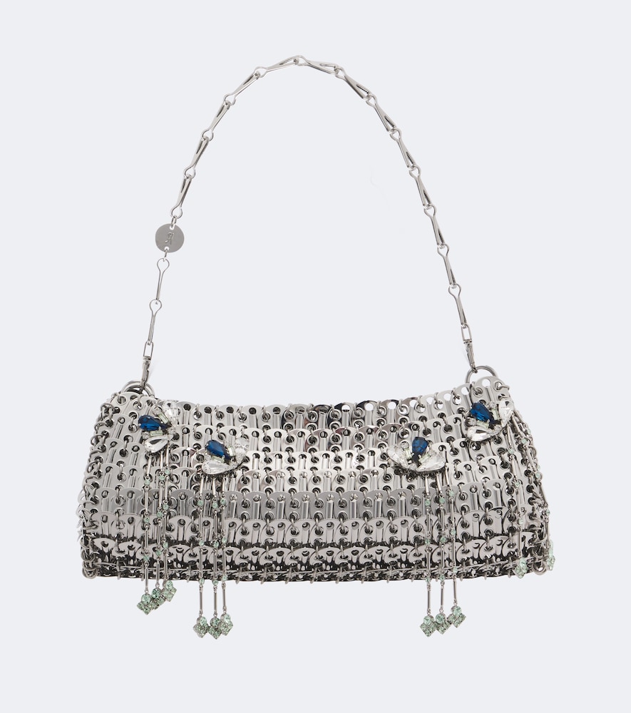 Rabanne 1969 Embellished Shoulder Bag In Silver