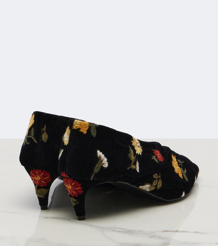 Miriam Embroidered Velvet Pumps