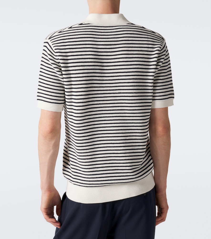 Horton Striped Cotton Polo Shirt