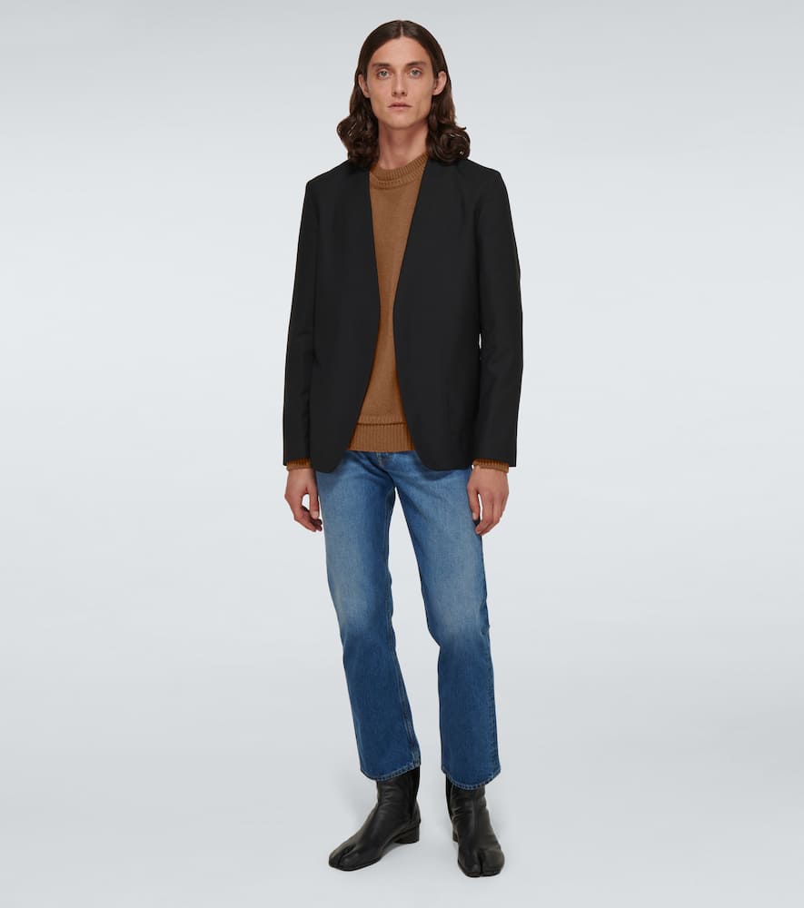 Maison Margiela Collarless virgin wool blazer