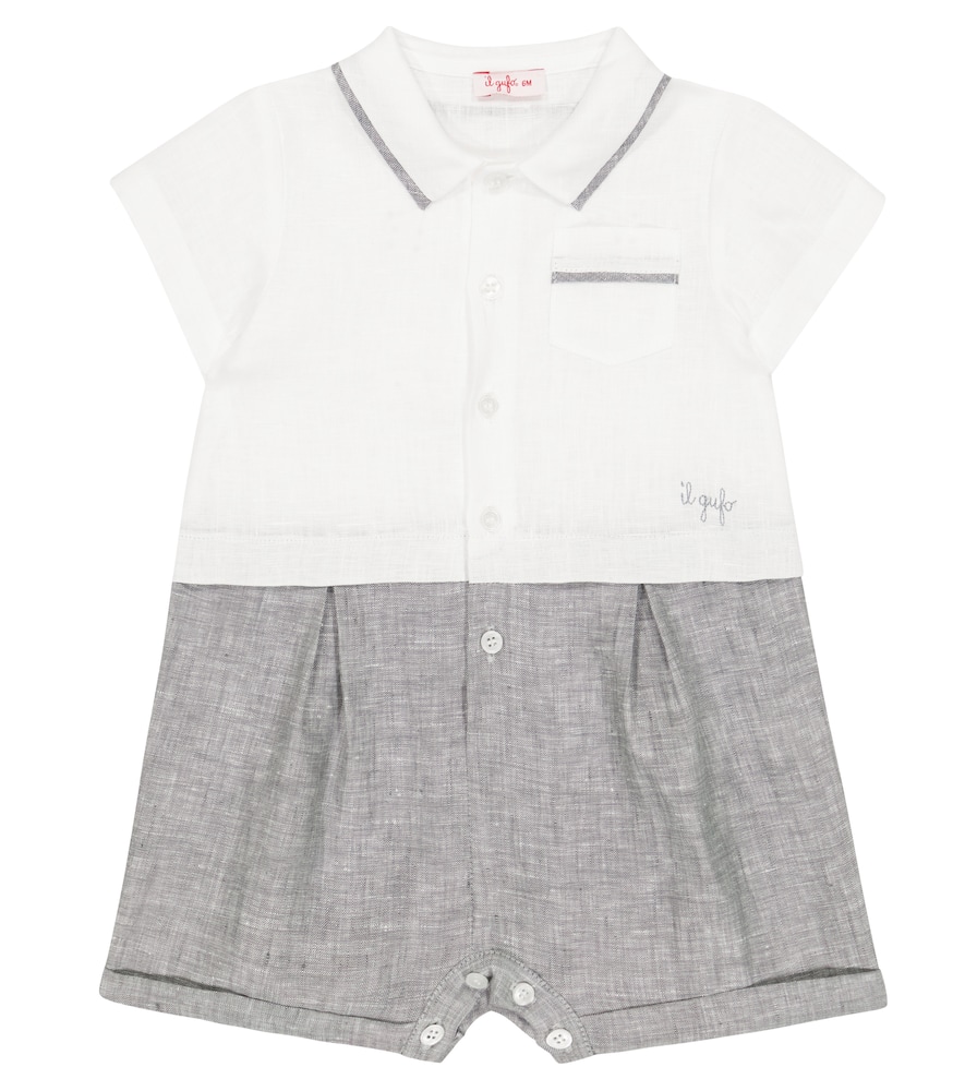 Il Gufo Baby linen playsuit