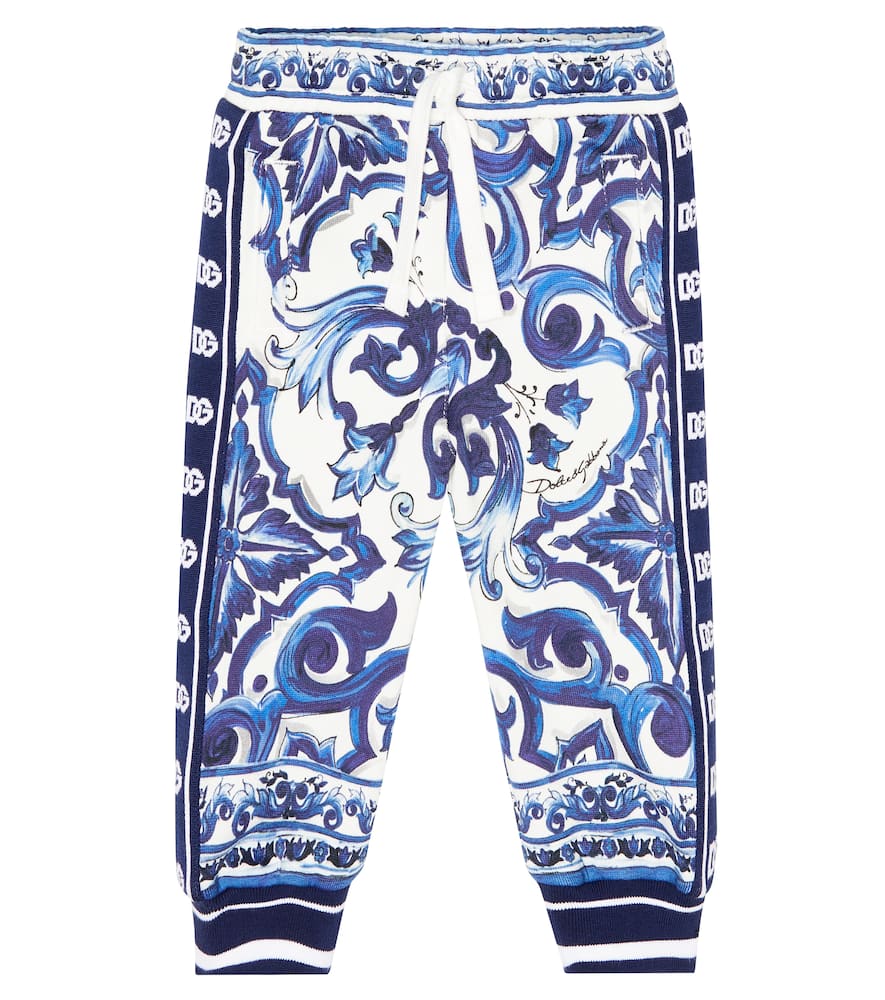 Dolce & Gabbana Majolica-print Jersey Jogging Pants In Maiolica 2