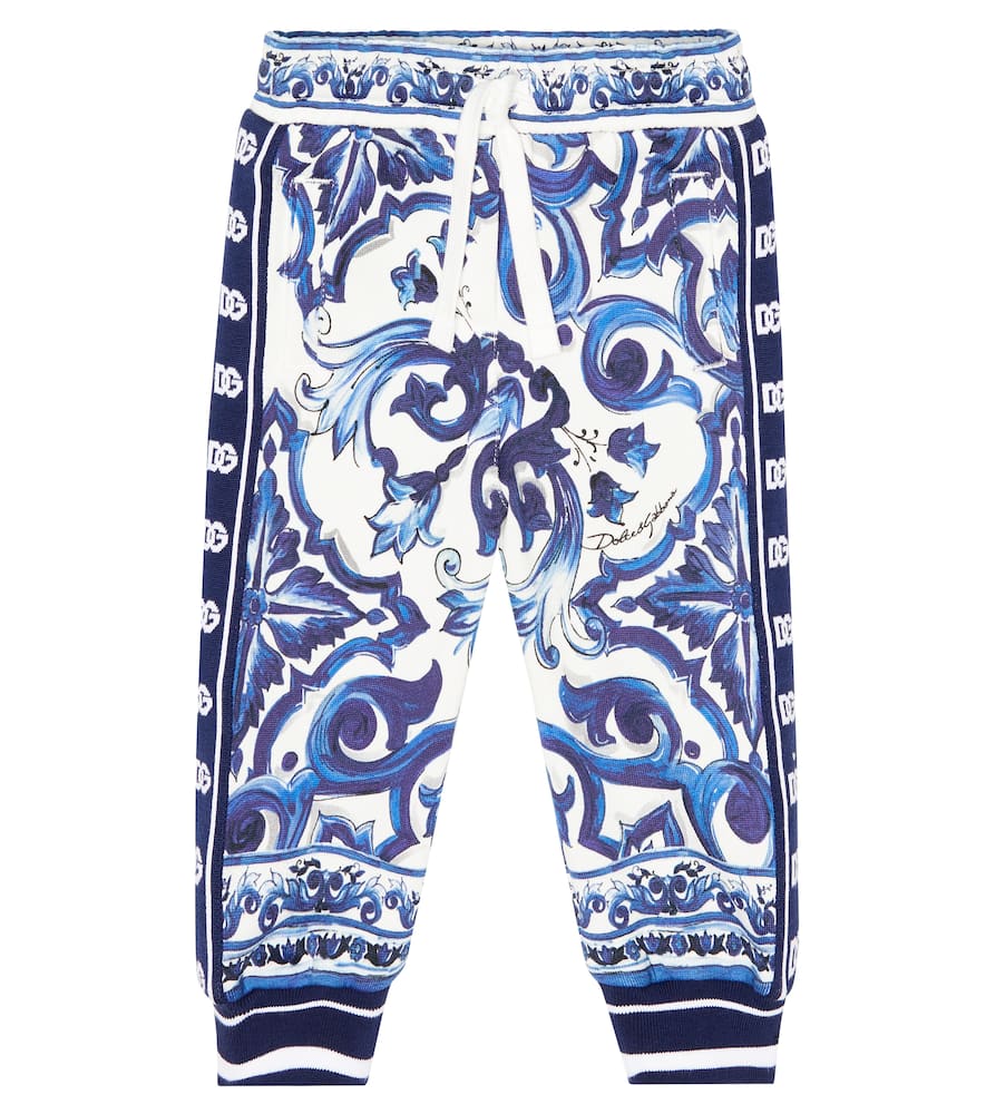 DOLCE & GABBANA PRINTED COTTON JERSEY SWEATPANTS