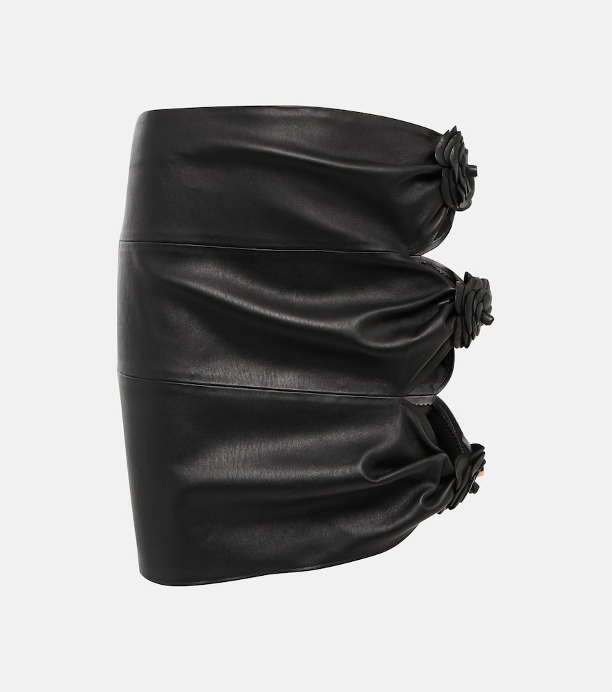 Magda Butrym Leather cutout miniskirt