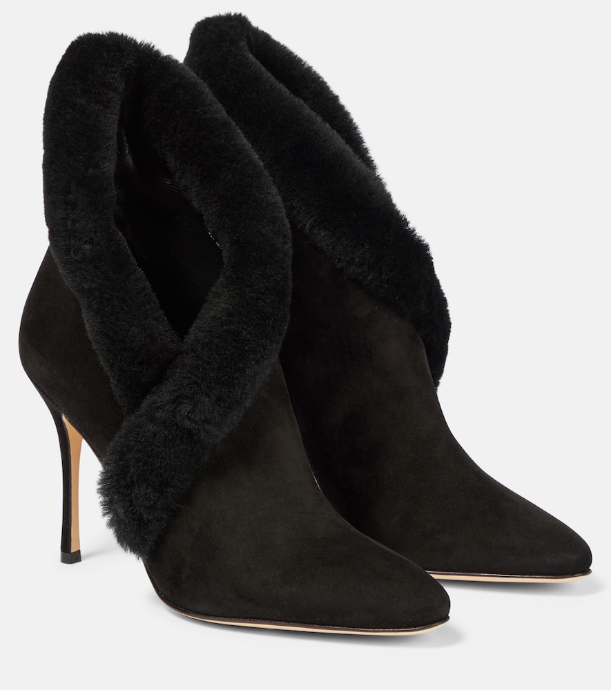 Manolo Blahnik Manolo Blahnik Nestanu 105 suede ankle boots　マノロ ブラニク ネスタヌ 105 スエード アンクル ブーツ