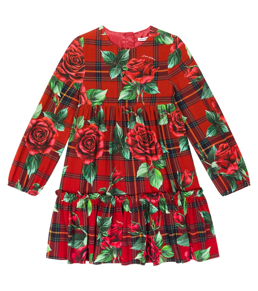 Dolce & Gabbana Kids Floral tartan dress