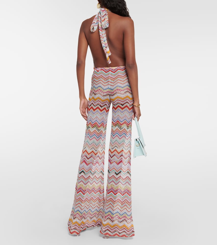 Shop Missoni Zig Zag Lamé Jumpsuit In Multicoloured