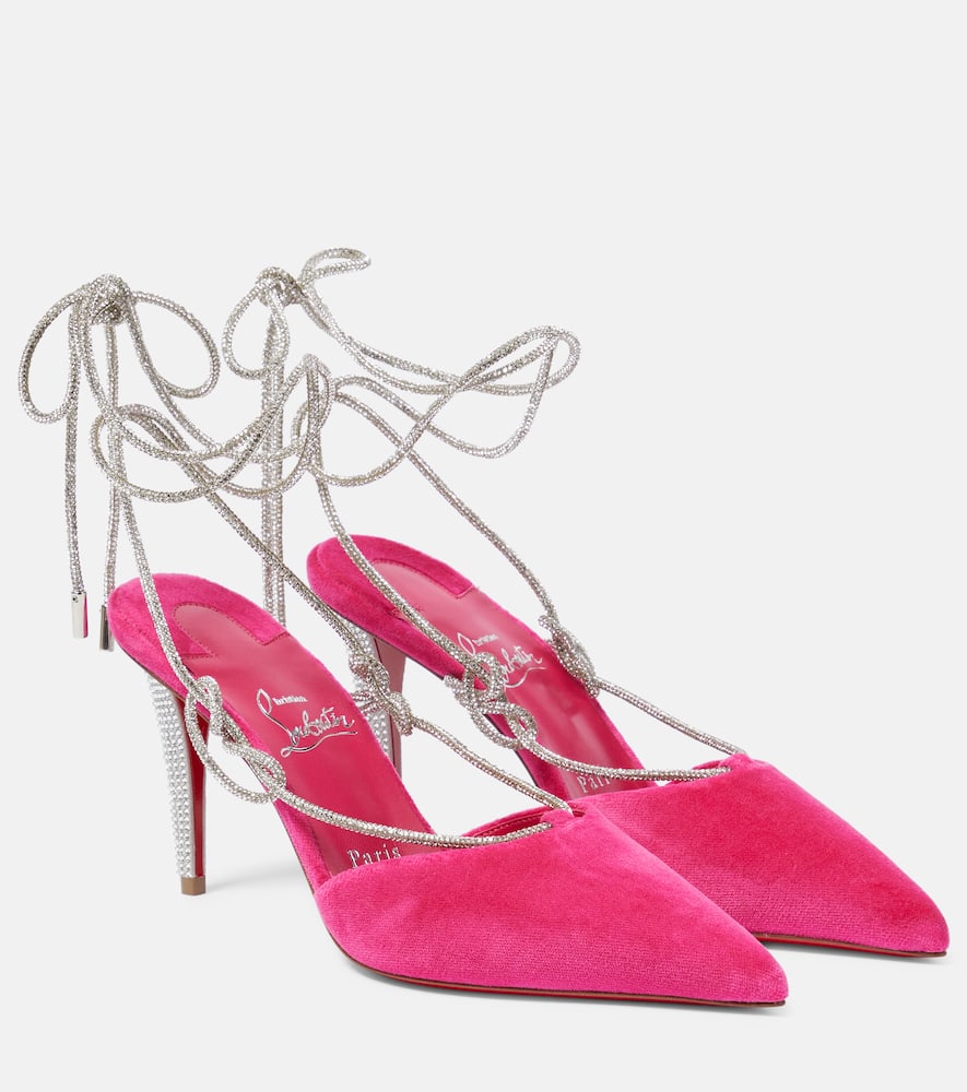 Astrid Lace Strass 85 velvet pumps