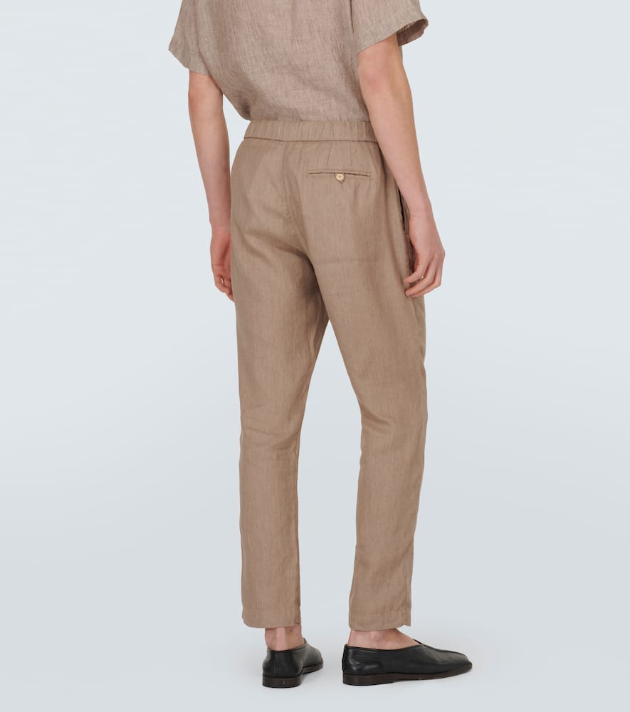 Shop Frescobol Carioca Oscar Linen Pants In Truffle