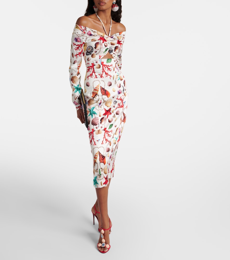 Dolce & Gabbana Capri printed silk-blend midi dress