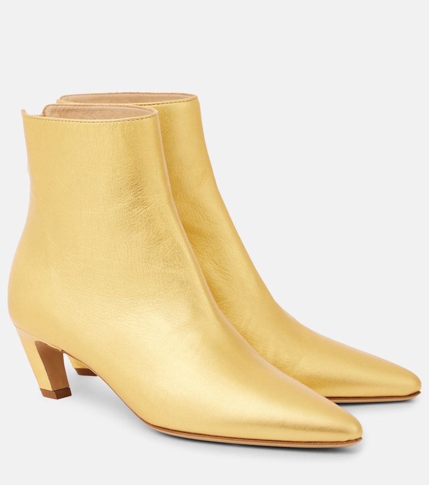 Clayton metallic leather ankle boots