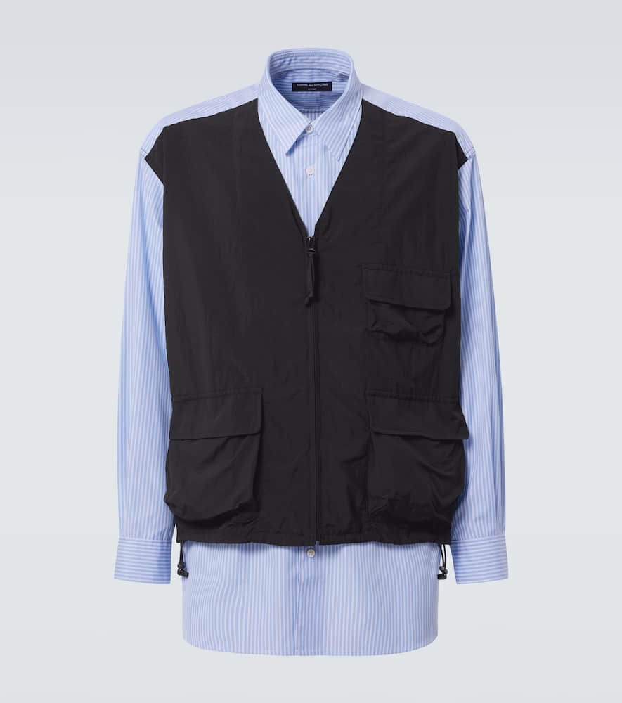 Comme des Garcons Homme Comme des Garçons Homme Layered striped cotton shirt