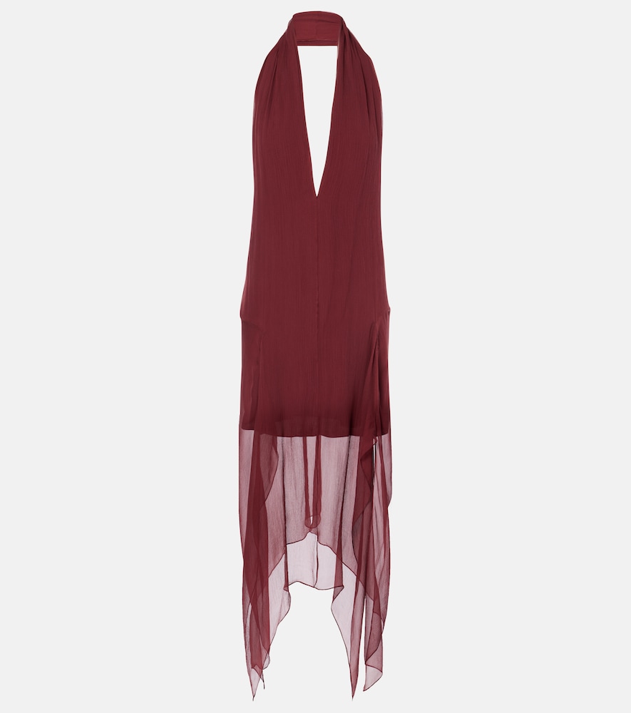 FERRAGAMO Ferragamo Asymmetric silk georgette minidress　フェラガモ アシンメトリー シルク ジョーゼット ミニドレス