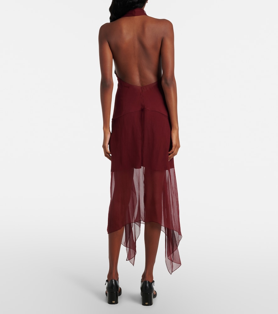  Ferragamo Ferragamo Minikleid Aus Seiden-georgette 