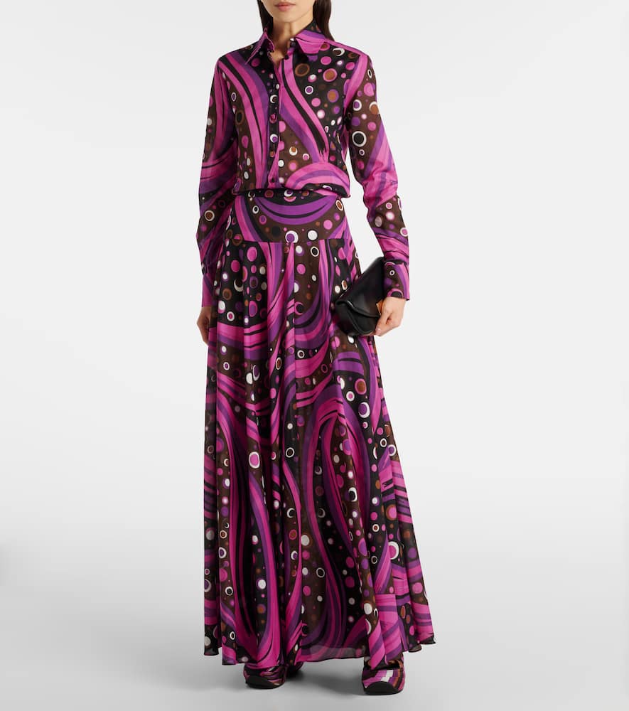 Pucci Fontane Cotton Muslin Shirt In Pink